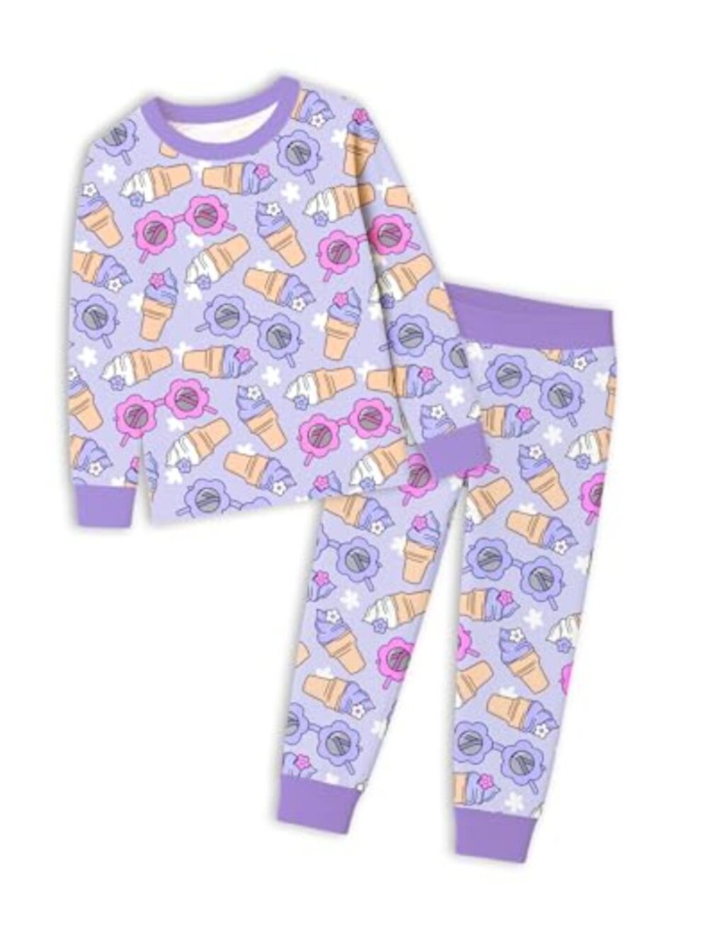 Bamboo Viscose Kids Pajama Set Long Sleeve Full Length 2-Piece